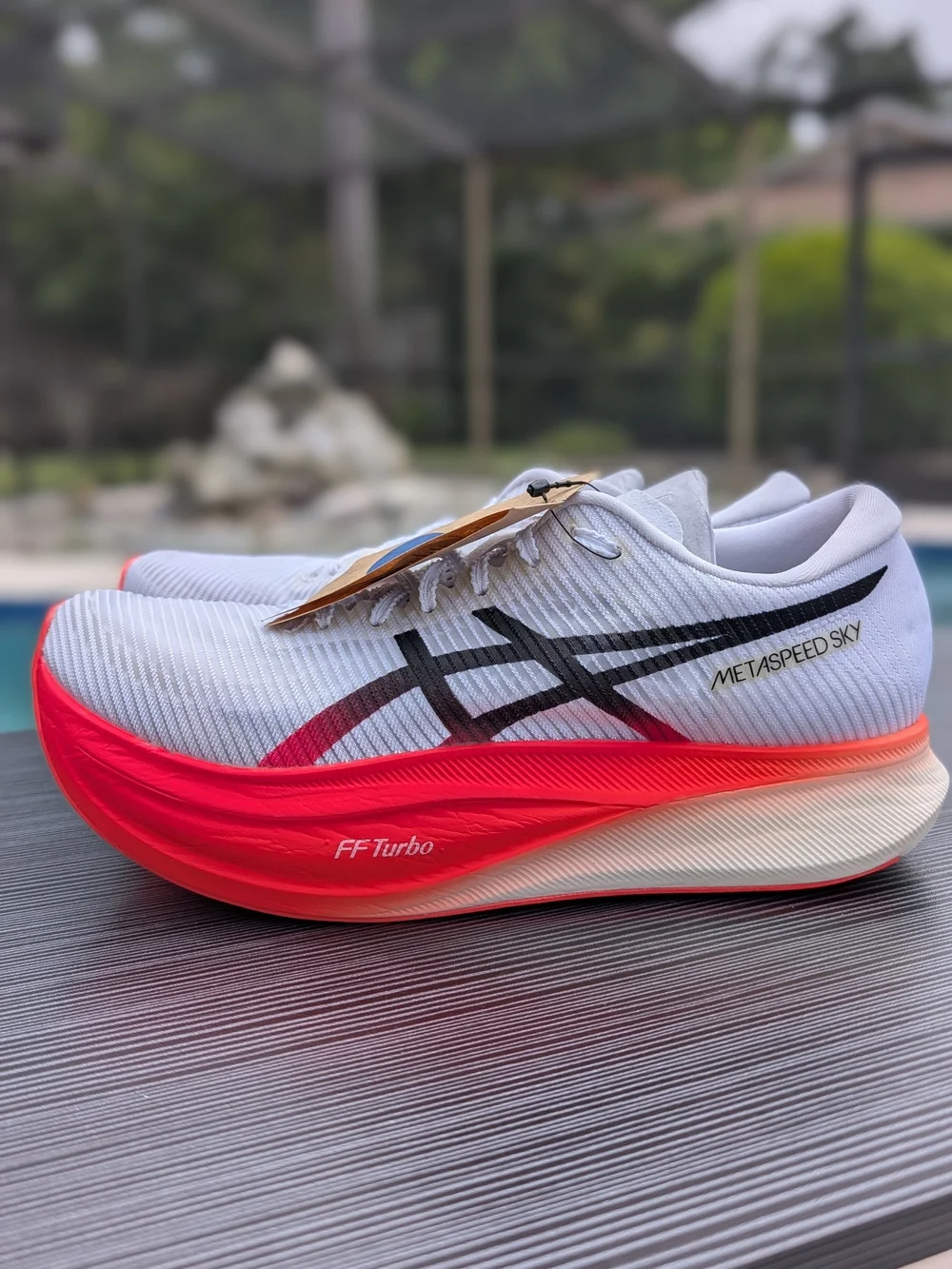 ASICS Metaspeed Sky+ White Performance Red Size Men's 7.5 / Women's 9 - Picture 1 of 14
